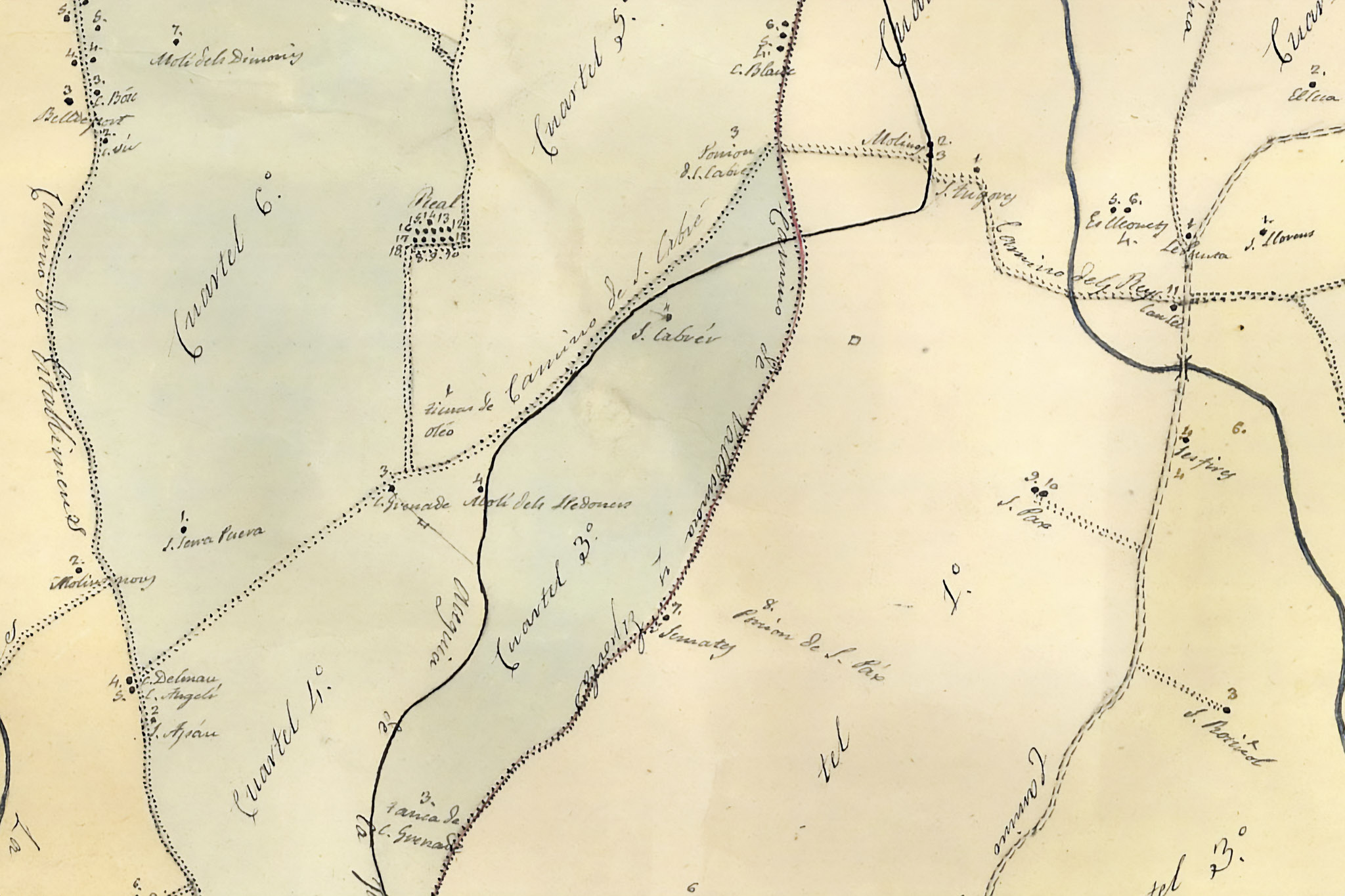 Son Cabrer, El Bany dels Moros, el Rafal d’en Coa, la Real Vella, Son Bonifai